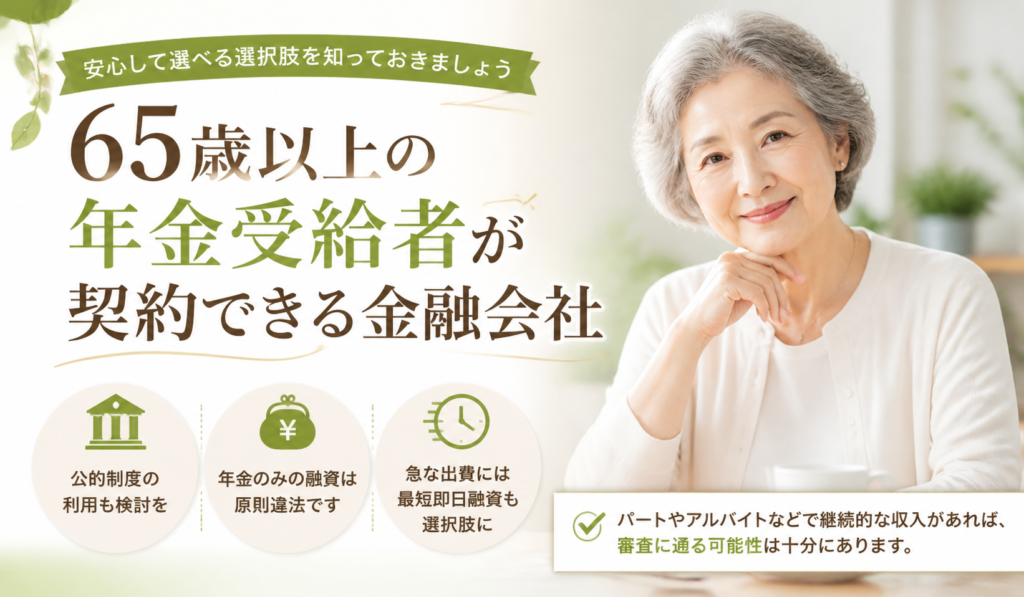 65歳以上の年金受給者が契約できる金融会社
