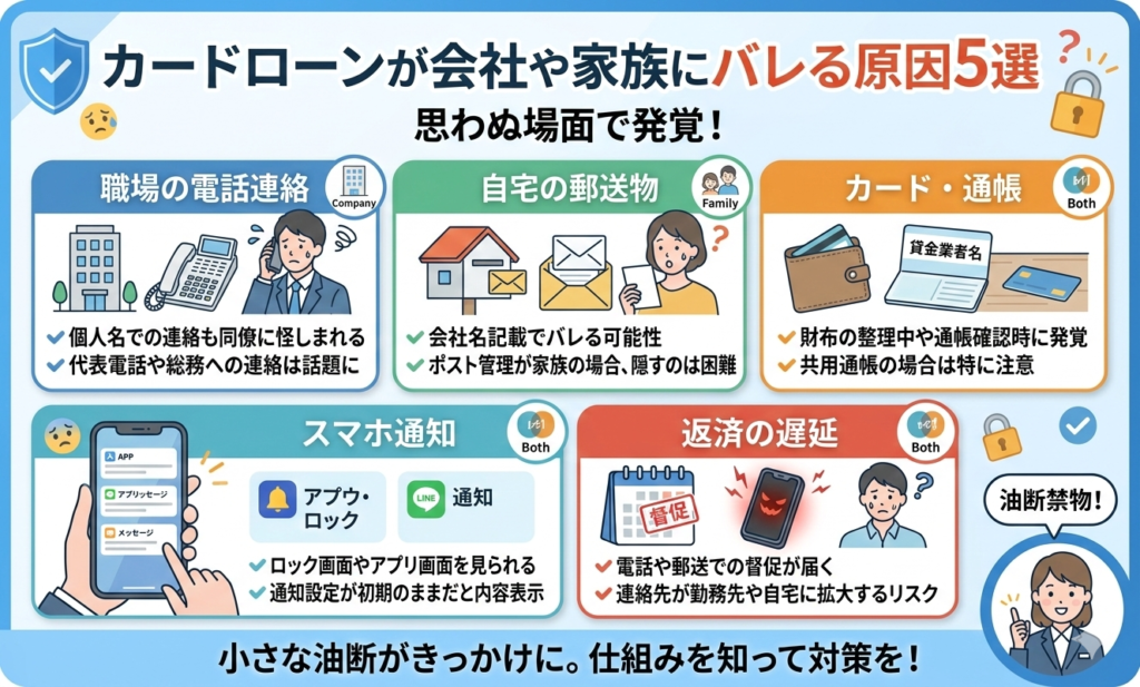 カードローンが会社や家族にバレる原因