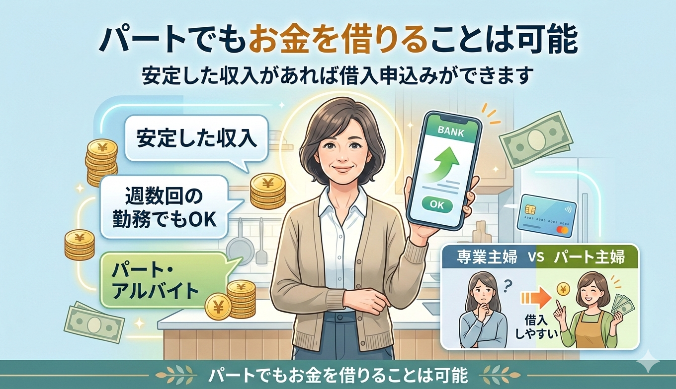 パートでもお金を借りることは可能