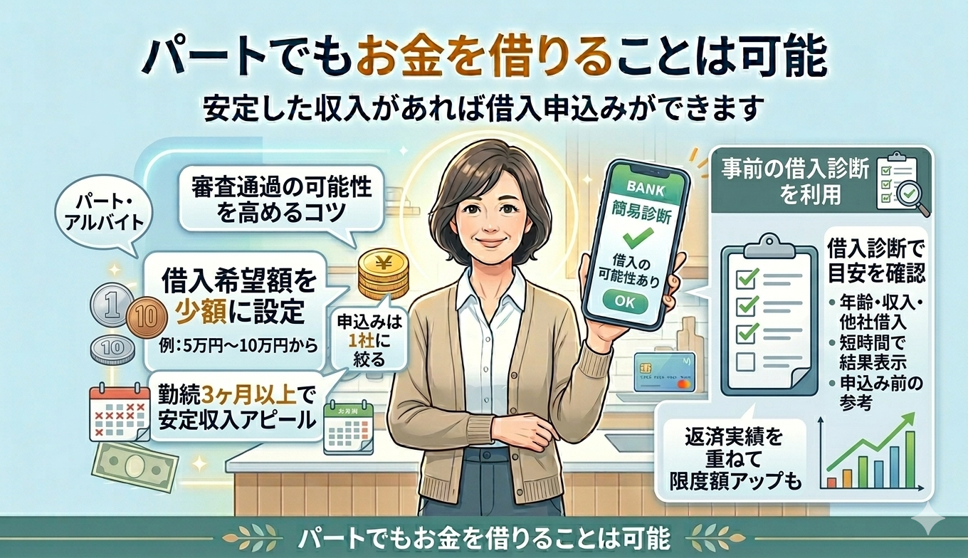 パートでも審査に通る可能性を高めるコツ