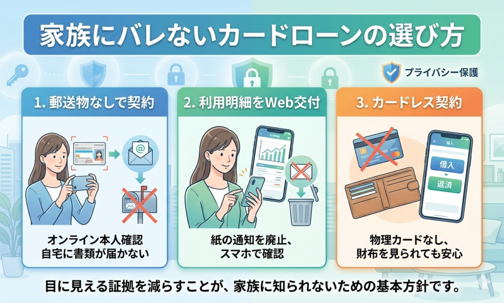 家族にバレないカードローンの選び方